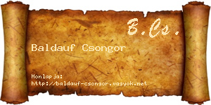 Baldauf Csongor névjegykártya
